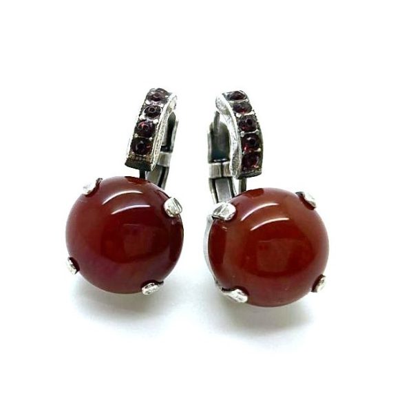 Mariana Earrings Simply Elegant Burgundy Austrian Crystals My Treasures Coll.