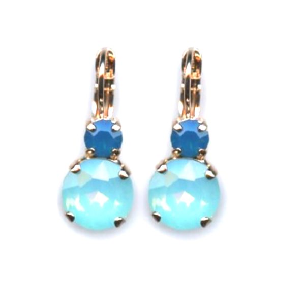 Mariana Earrings Dainty Blues Austrian Crystals Peacock Nature Coll.