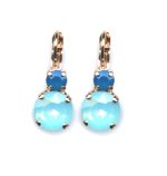 Mariana Earrings Dainty Blues Austrian Crystals Peacock Nature Coll. - Image 2