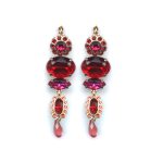 Mariana Earrings Timeless Treasure in Pinks & Siam Austrian Crystals Firefly Nature Coll. - Image 2