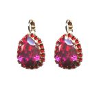 Mariana Earrings Luxurious Fuchsia & Siam Austrian Crystals Firefly Nature Coll.