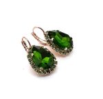 Earrings By Mariana Woman Elegant Tourmaline and Peridot Swarovski Crystals - Image 2