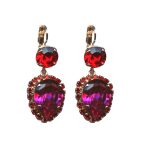 Mariana Earrings Alluring Fuchsia, Siam & Padparadscha Austrian Crystals Firefly Nature Coll.