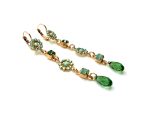 Earrings By Mariana Woman Multi Tier Mint Green Swarovski Crystals - Image 3