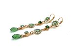 Earrings By Mariana Woman Multi Tier Mint Green Swarovski Crystals - Image 2