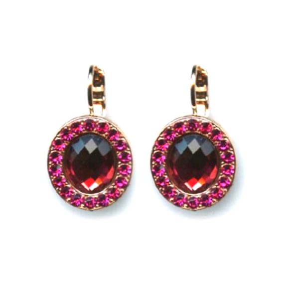 Mariana Earrings Fab Faceted Burgundy & Fuchsia Austrian Crystals Firefly Nature Coll.