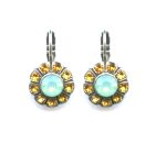 Mariana Earrings Flower Shaped Pacific Opal & Lt Topaz Austrian Crystals Daphne East Meets West Coll. - Image 2