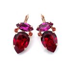 Earrings By Mariana  Firefly Nature Coll. Glamorous Pinks & Siam Austrian Crystals