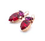 Earrings By Mariana  Firefly Nature Coll. Glamorous Pinks & Siam Austrian Crystals - Image 2