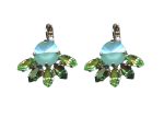 Earrings By Mariana Woman Fashion Peridot and Tourmaline Swarovski Crystals - Image 3