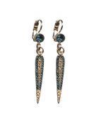 Mariana Earrings Fashion Faithful Montana Blue & Silk Austrian Crystals Ocean Nature Coll.