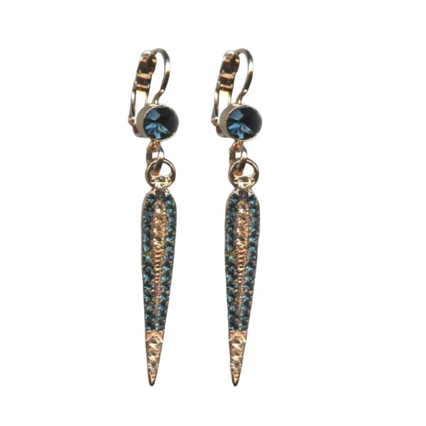 Mariana Earrings Fashion Faithful Montana Blue & Silk Austrian Crystals Ocean Nature Coll.