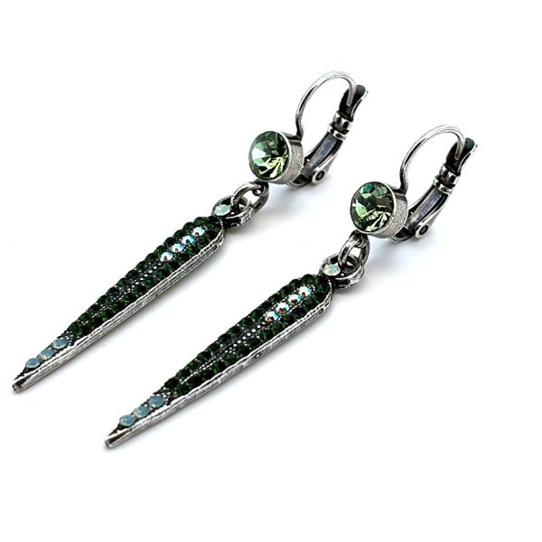 Earrings By Mariana Woman Fashionable Tourmaline and Peridot Swarovski Crystals
