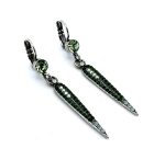 Earrings By Mariana Woman Fashionable Tourmaline and Peridot Swarovski Crystals - Image 2