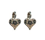 Mariana Earrings Heart Shaped Montana Blue & Silk Austrian Crystals Ocean Nature Coll. - Image 3