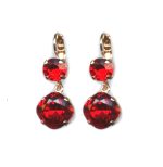 Earrings By Mariana  Firefly Nature Coll. Alluring Siam Swarovski Crystals