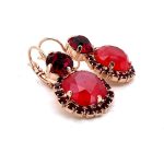 Earrings By Mariana Woman Glamorous Siam Swarovski Crystals - Image 2
