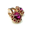 Earrings By Mariana Woman Radiant Fuchsia and Siam Swarovski Crystals - Image 3