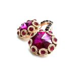 Earrings By Mariana Woman Radiant Fuchsia and Siam Swarovski Crystals - Image 2