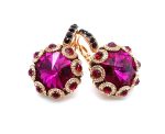 Earrings By Mariana Woman Radiant Fuchsia and Siam Swarovski Crystals
