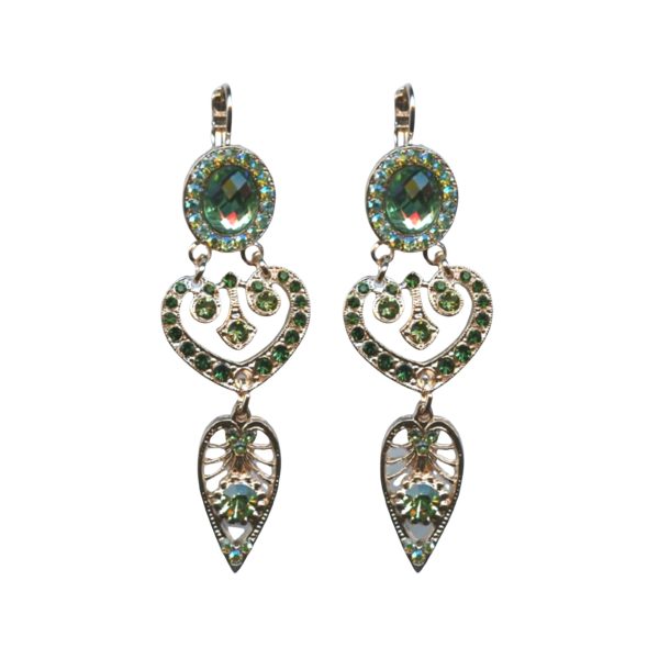 Earrings By Mariana Woman Beauty Royal Green and Tourmaline Swarovski Crystals