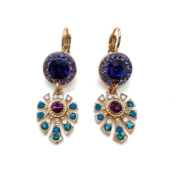 Mariana Earrings Elegant Blues, Amethyst & Rose Austrian Crystals My Treasures Coll.