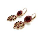 Mariana Earrings Boho Chic in Reds & Pinks Austrian Crystals Firefly Nature Coll. - Image 3