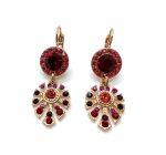 Mariana Earrings Boho Chic in Reds & Pinks Austrian Crystals Firefly Nature Coll.