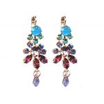 Mariana Earrings Lovely Chandelier Multicolor Austrian Crystals My Treasures Coll.