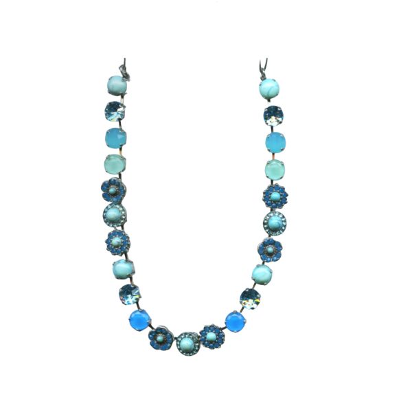 Mariana Necklace Turq Mineral, Blues & Green Austrian Crystals Zambezi Africa Coll.