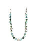 Mariana Necklace Alluring Floral Beaded in Greens Austrian Crystals Fern Nature Coll. - Image 2