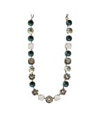 Mariana Necklace Alluring Montana Blue, Lt Peach & White Opal Austrian Crystals Ocean Nature Coll. - Image 2