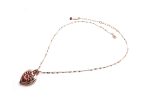 Necklace Pendant By Mariana Woman Lovely Heart in Fuchsia and  Siam Swarovski Crystals - Image 3