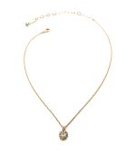 Mariana Necklace Pendant Dainty Floral Chrysolite & Lt Peach Austrian Crystals Boloria Dia My Butterfly Coll. - Image 3