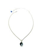 Mariana Necklace Pendant Faceted Montana Blue & White Opal Austrian Crystals Mood Indigo Songbook Coll. - Image 3