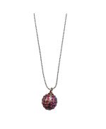 Necklace Pendant By Mariana Nature Coll. Ball Shape Fascinating Fuchsia & Siam Swarovski Crystals - Image 2