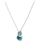 Necklace Pendant By Mariana Woman Faceted Lt Turquoise Swarovski Crystals - Image 2