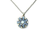 Mariana Necklace Pendant Guardian Angel Floral in Opals Austrian Crystals My Treasures Coll.