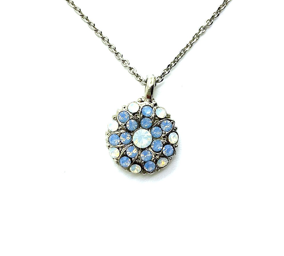 N-5212-285-1-RO (2) Mariana Necklace Pendant Guardian Angel Floral in Opals Austrian Crystals My Treasures Coll. - Image 1