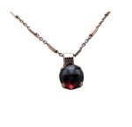 Mariana Necklace Pendant Faceted Garnet Mineral My Treasures Coll.