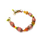 Bracelet By Mariana Lovely Padparadscha, Greens and Oranges Swarovski Crystals - Image 2