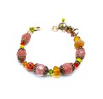 Bracelet By Mariana Lovely Padparadscha, Greens and Oranges Swarovski Crystals