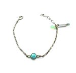 Bracelet By Mariana Woman Elegant Chrysocolla Mineral and Opal Swarovski Crystals - Image 2
