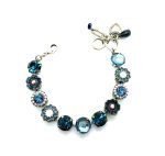Mariana Bracelet Alluring Montana Blue, White Opal & AB Austrian Crystals Mood Indigo Songbook Coll. - Image 2