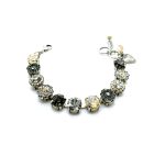 Mariana Bracelet Exquisite Blk Diamond, Clear & Golden Shadow Austrian Crystals My Treasures Coll.
