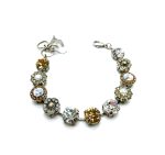 Mariana Bracelet Elegant Champagne, Amber & Whites Austrian Crystals Gypsy Soul Coll.