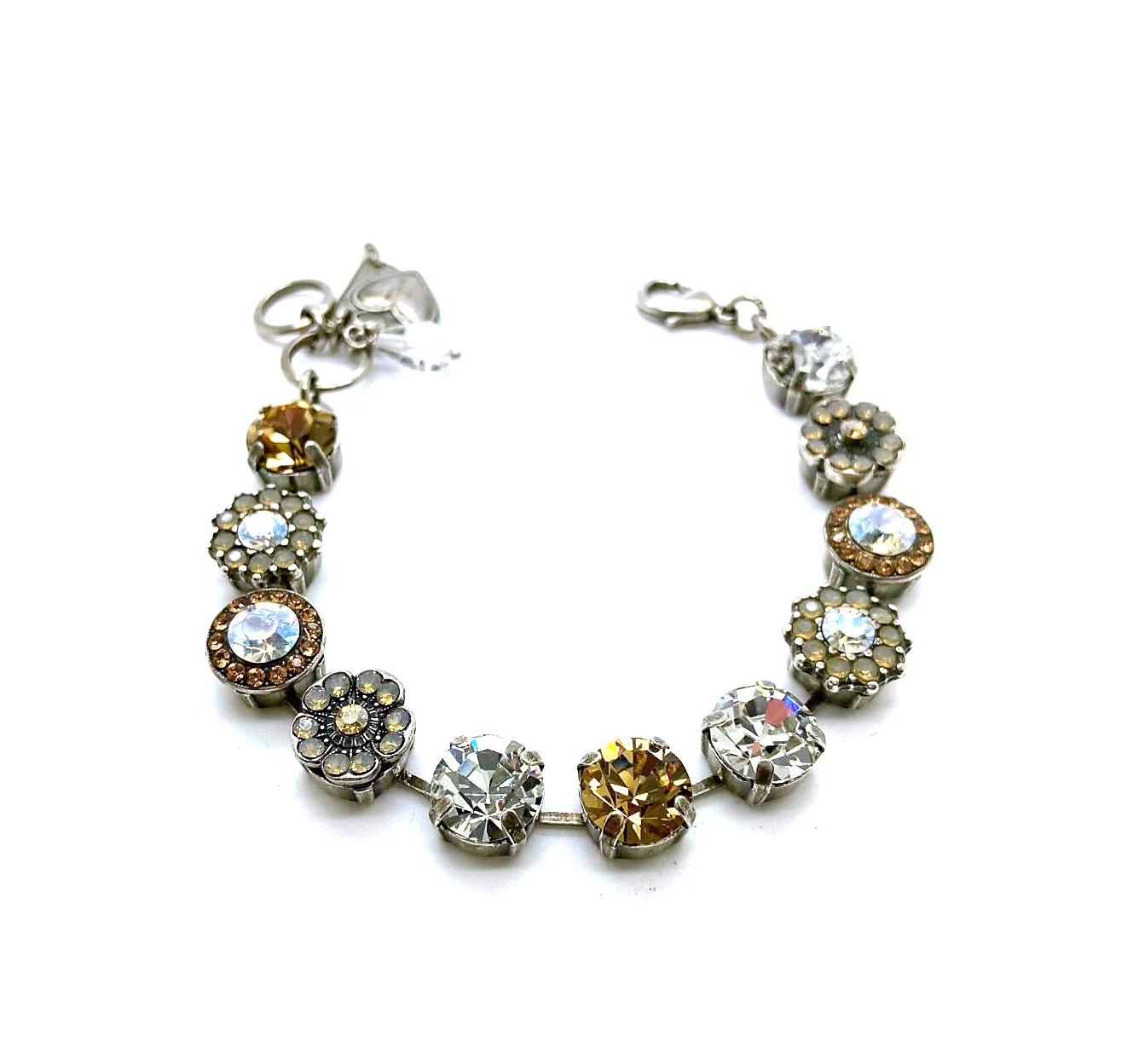 B-4084-391100-SP (2) Mariana Bracelet Elegant Champagne, Amber & Whites Austrian Crystals Gypsy Soul Coll. - Image 1