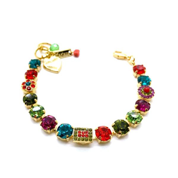 Mariana Bracelet Luscious Multi Color Austrian Crystals Tiger Lily East Meets West Coll.
