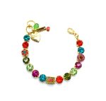 Mariana Bracelet Luscious Multi Color Austrian Crystals Tiger Lily East Meets West Coll. - Image 2