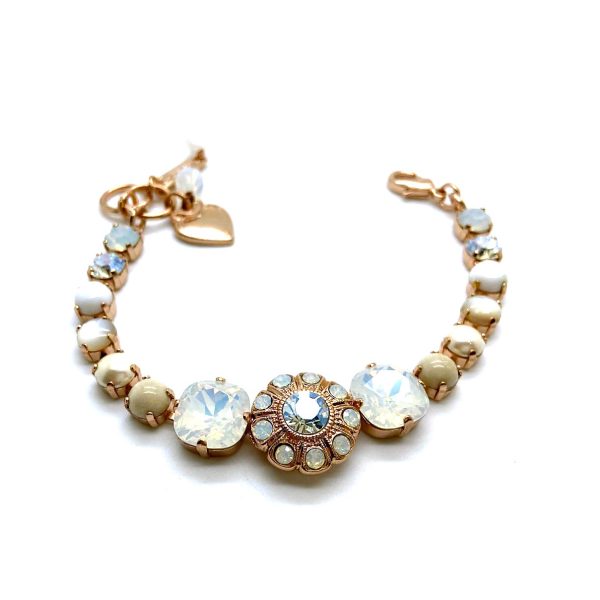 Bracelet By Mariana Woman Shimmering Opals, Aventurine and Pearl Swarovski Crystals